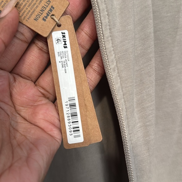 Skims Outdoor Track Jacket Stone Size Medium - Picture 6 of 9